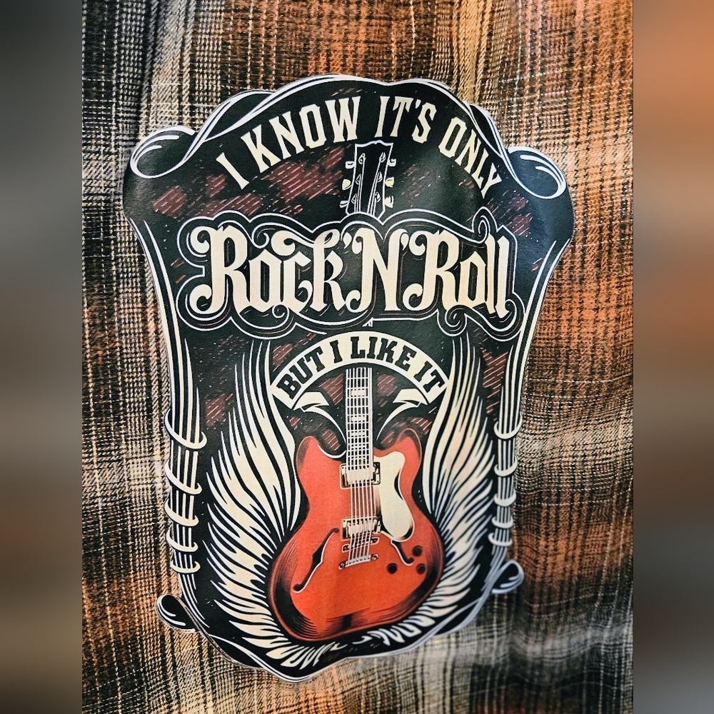 Rock 'N Roll Wall Decor with Guitar Design